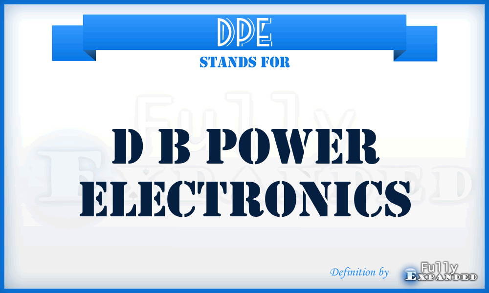 DPE - D b Power Electronics