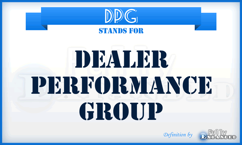 DPG - Dealer Performance Group