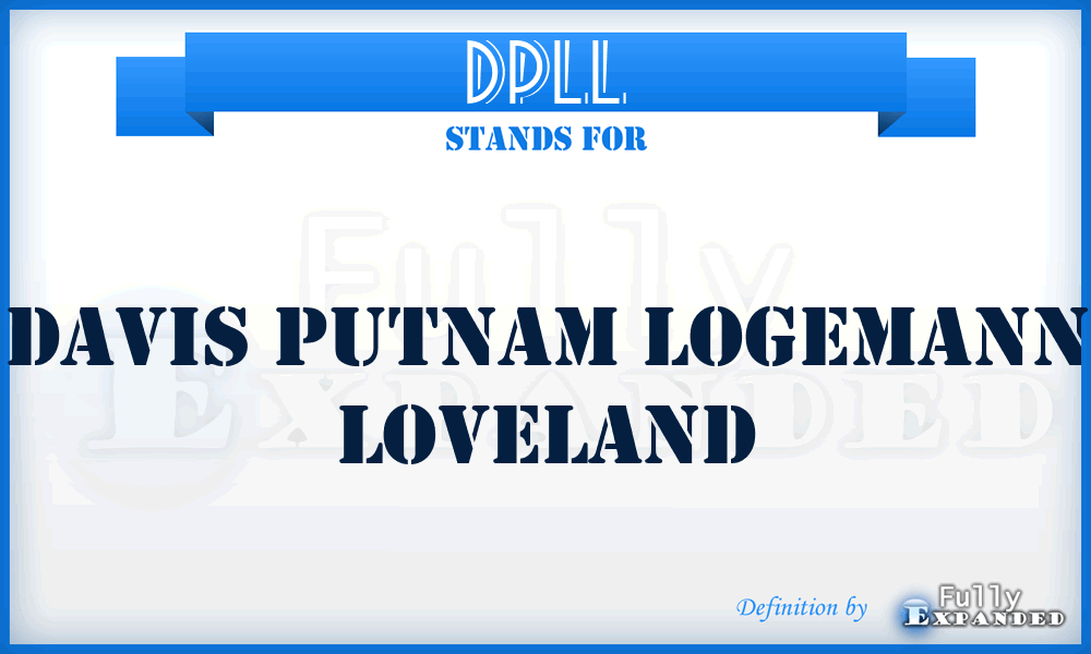 DPLL - Davis Putnam Logemann Loveland