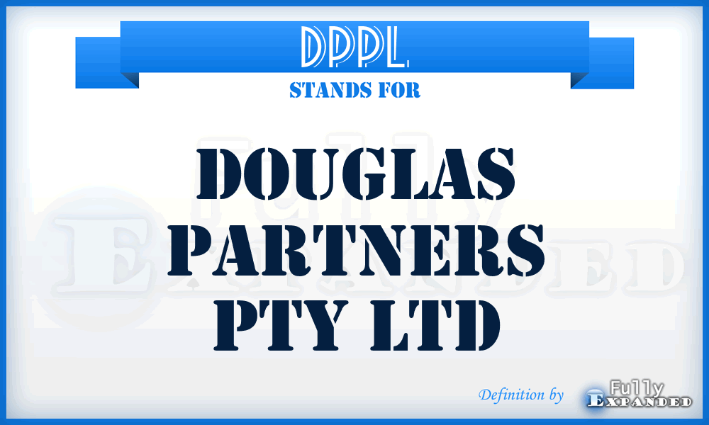 DPPL - Douglas Partners Pty Ltd