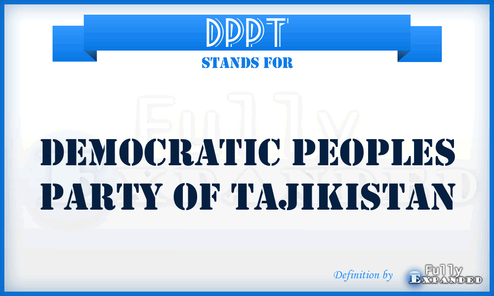 DPPT - Democratic Peoples Party of Tajikistan