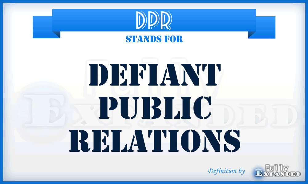 DPR - Defiant Public Relations