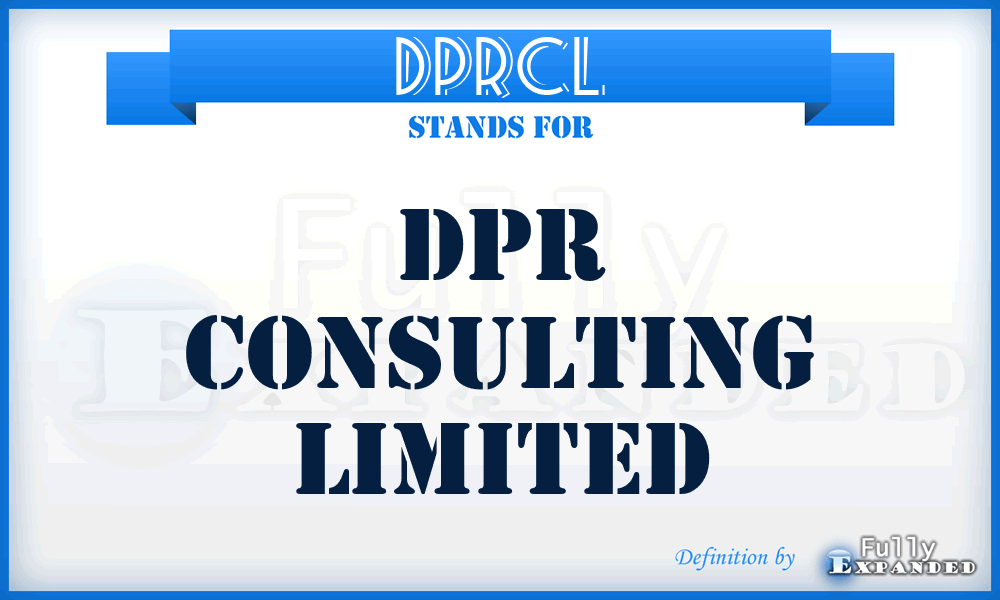 DPRCL - DPR Consulting Limited