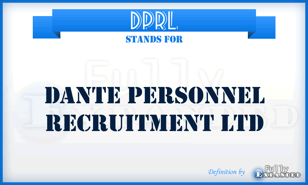 DPRL - Dante Personnel Recruitment Ltd