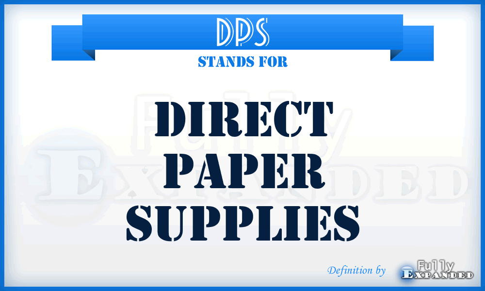 DPS - Direct Paper Supplies