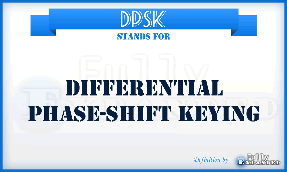 DPSK - differential phase-shift keying