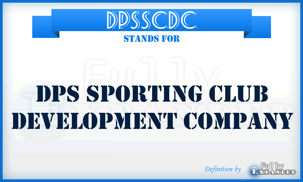 DPSSCDC - DPS Sporting Club Development Company