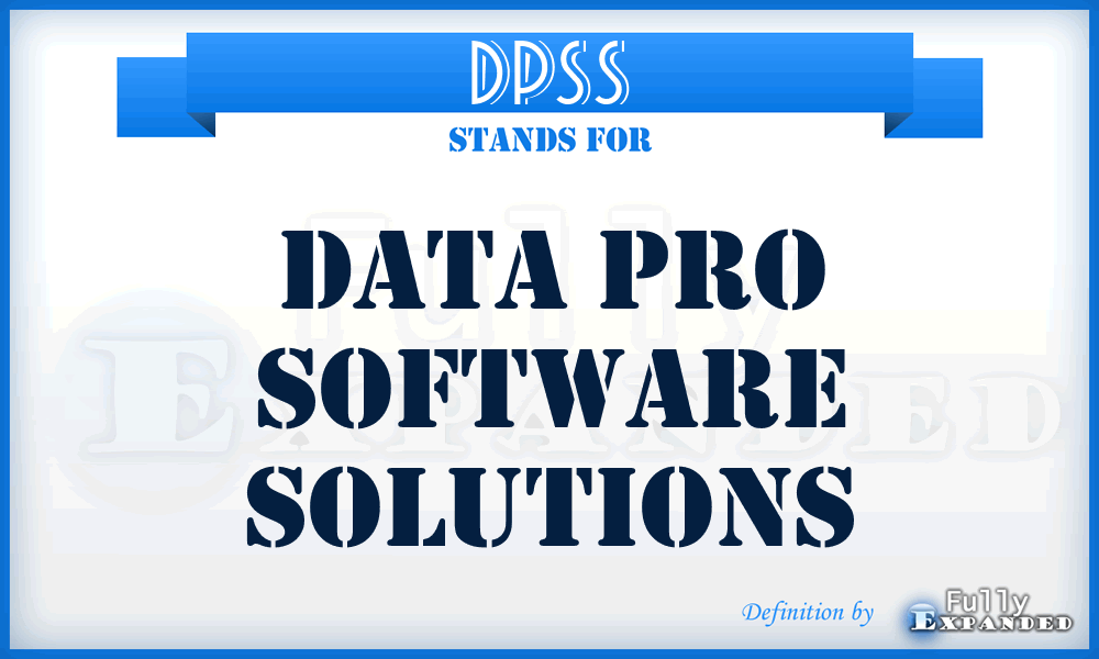 DPSS - Data Pro Software Solutions