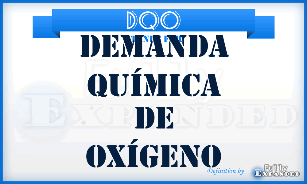 DQO - Demanda química de oxígeno