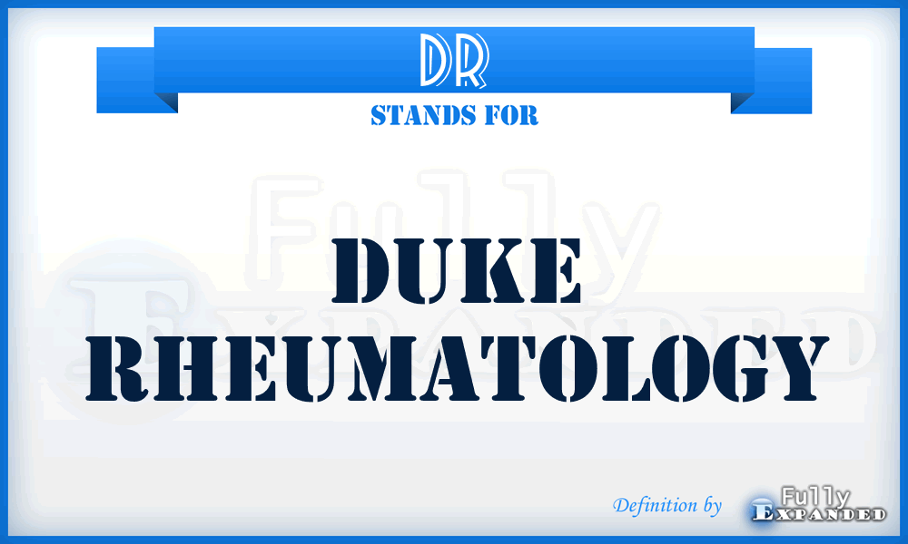 DR - Duke Rheumatology