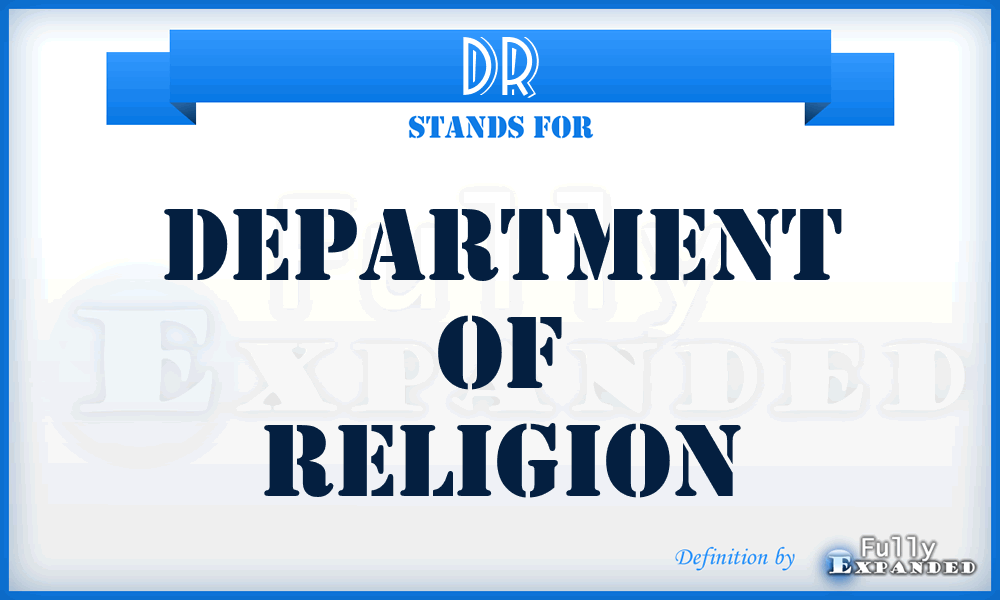 DR - Department of Religion