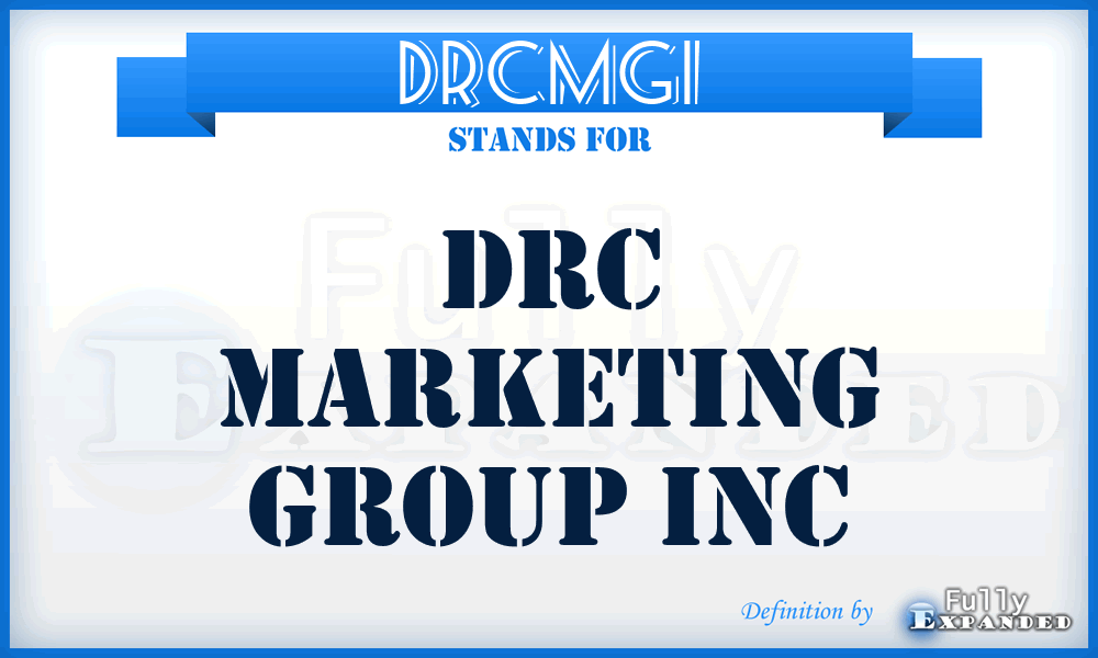 DRCMGI - DRC Marketing Group Inc