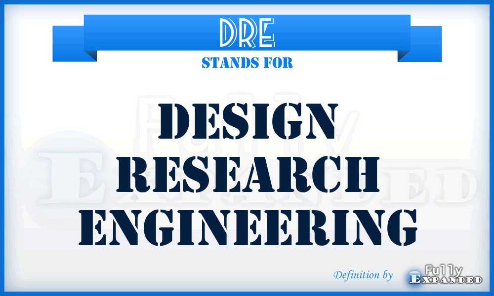 DRE - Design Research Engineering