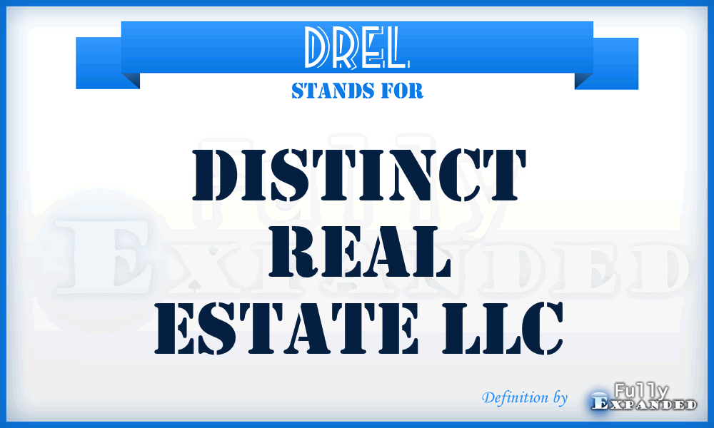 DREL - Distinct Real Estate LLC