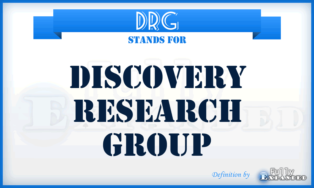 DRG - Discovery Research Group