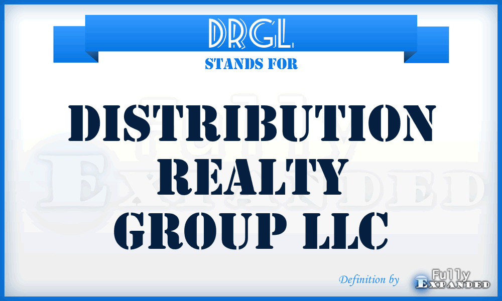 DRGL - Distribution Realty Group LLC