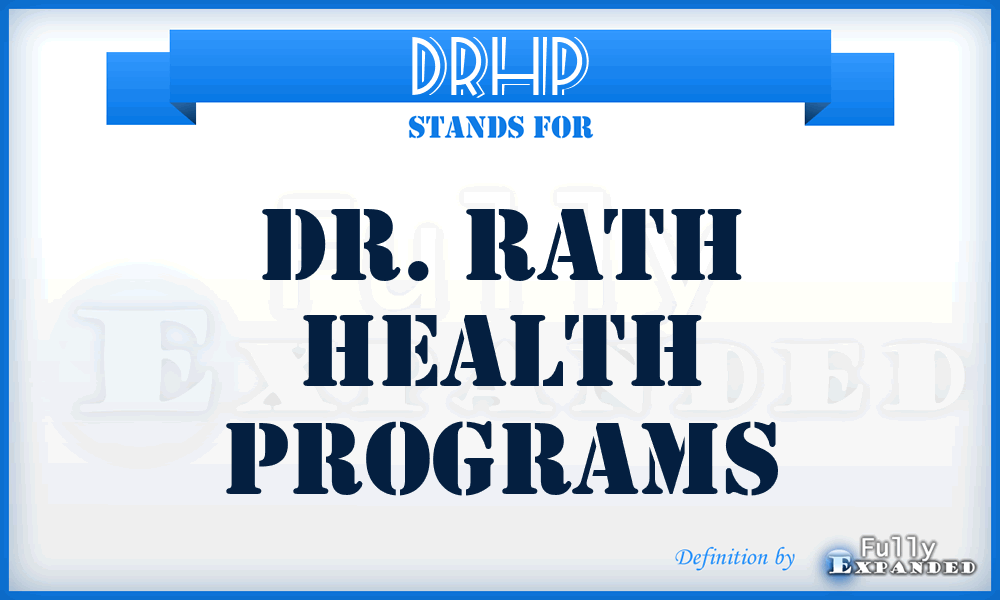 DRHP - Dr. Rath Health Programs