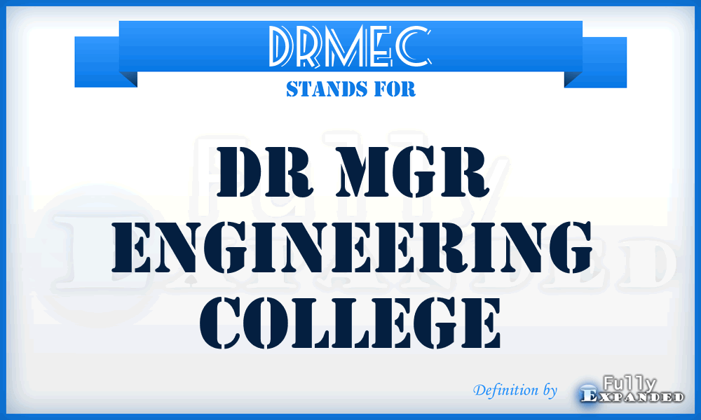 DRMEC - DR Mgr Engineering College