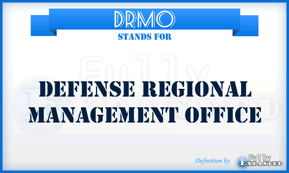 DRMO - Defense regional management office