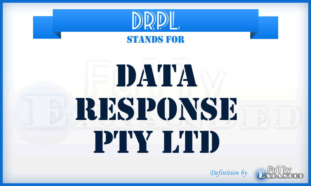 DRPL - Data Response Pty Ltd