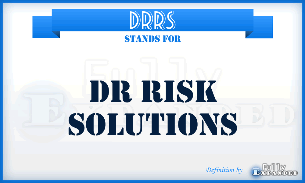 DRRS - DR Risk Solutions