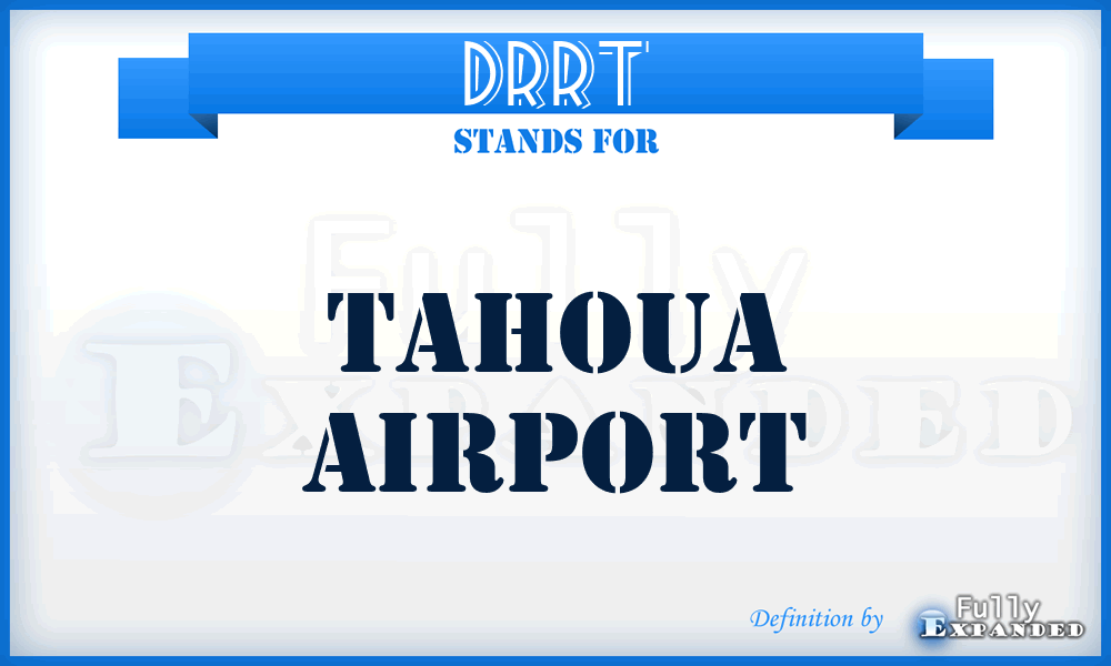 DRRT - Tahoua airport