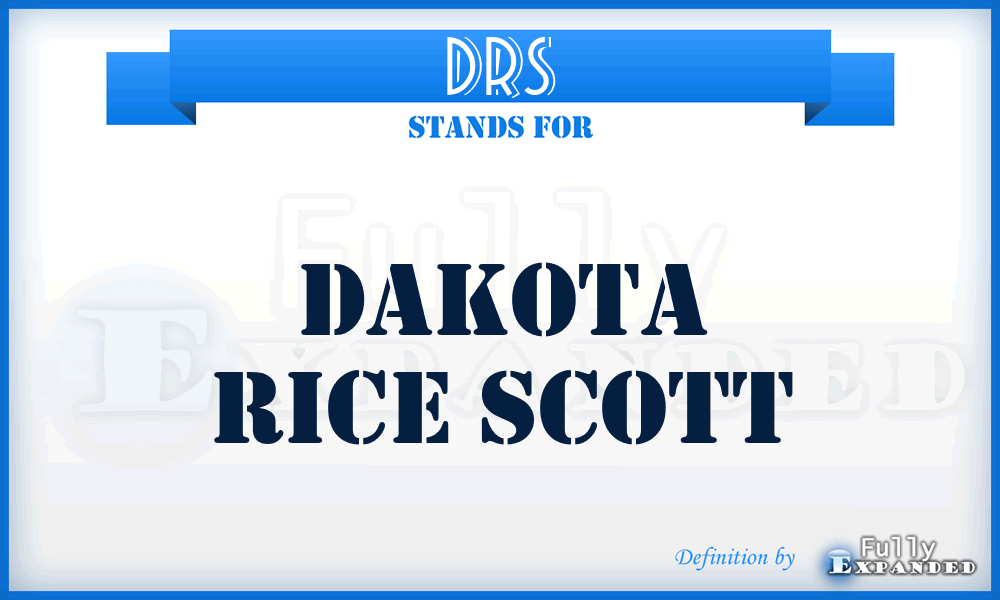 DRS - Dakota Rice Scott