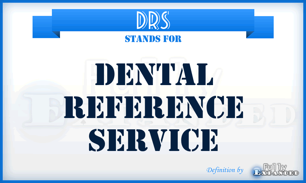 DRS - Dental Reference Service