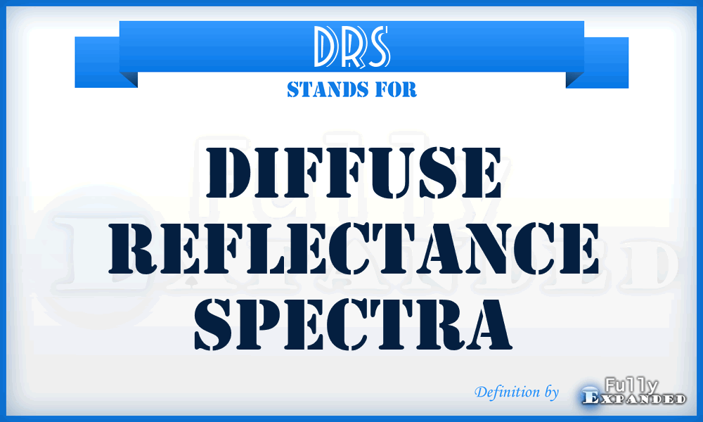 DRS - diffuse reflectance spectra