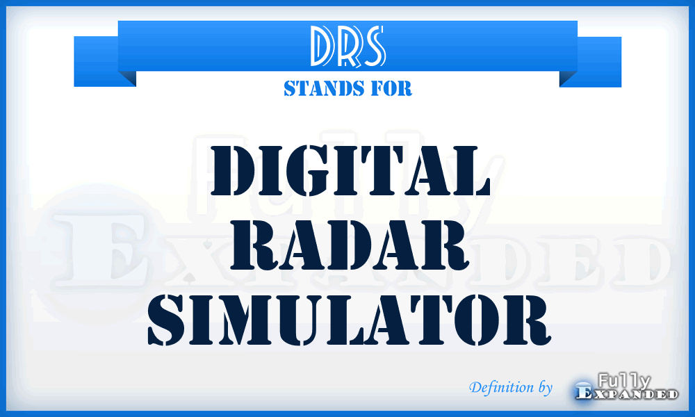 DRS - digital radar simulator