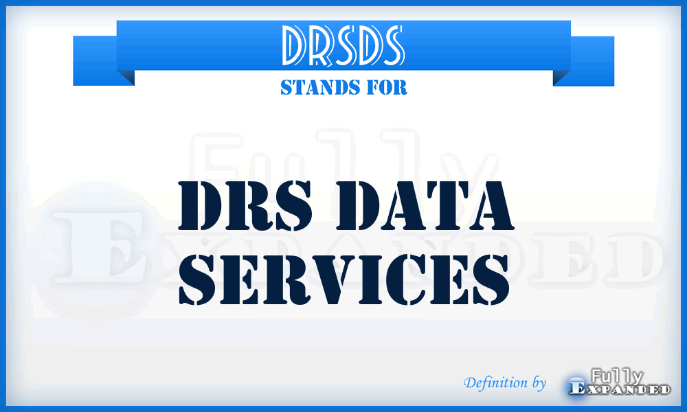 DRSDS - DRS Data Services