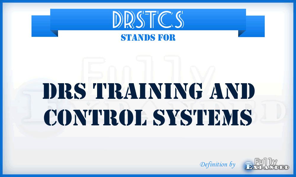 DRSTCS - DRS Training and Control Systems