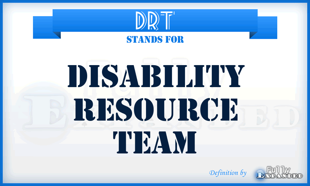 DRT - Disability Resource Team