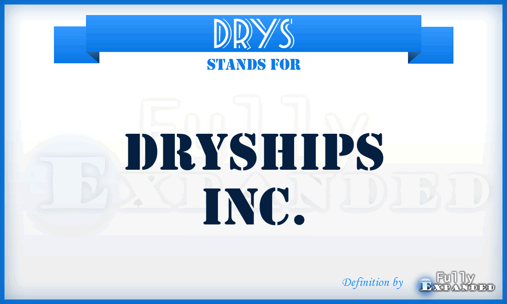 DRYS - DryShips Inc.