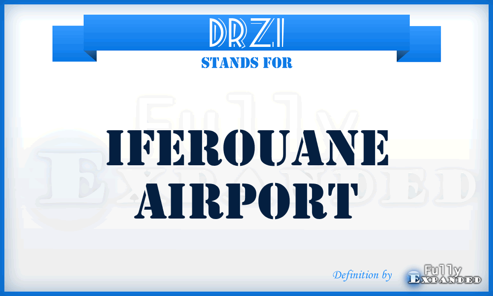 DRZI - Iferouane airport