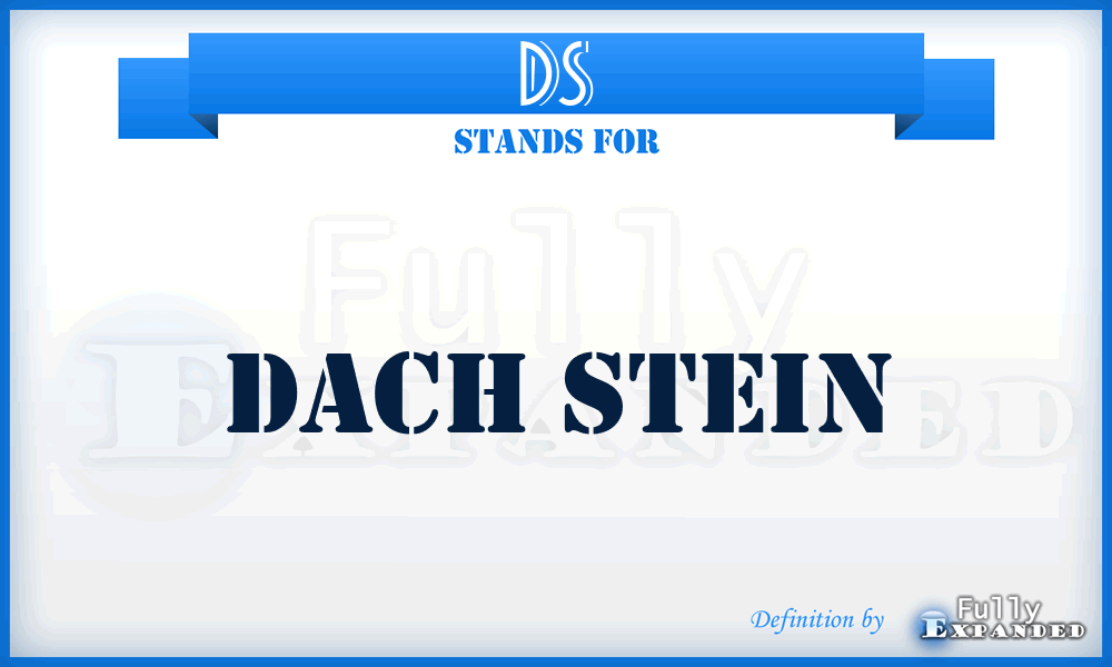 DS - Dach Stein