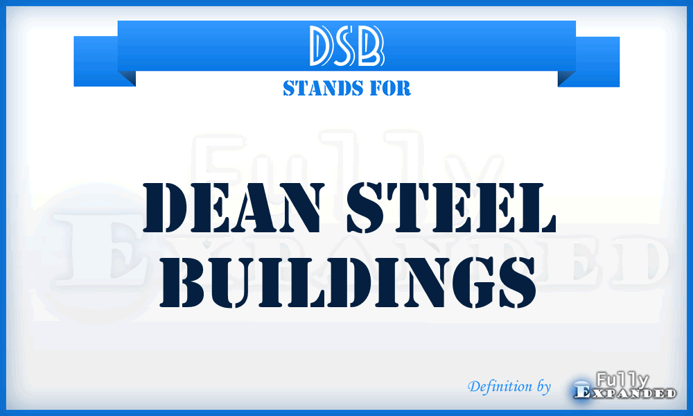 DSB - Dean Steel Buildings