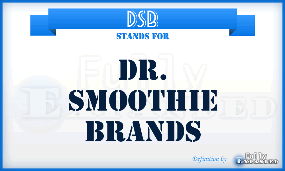 DSB - Dr. Smoothie Brands
