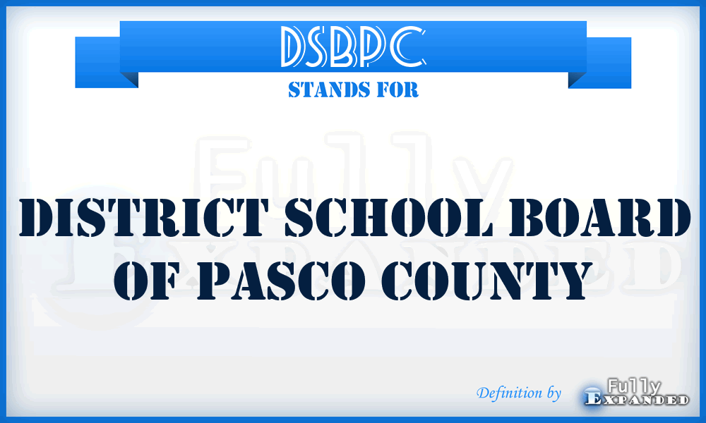 DSBPC - District School Board of Pasco County