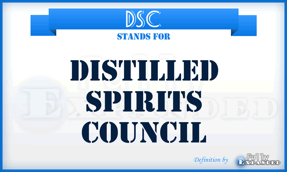 DSC - Distilled Spirits Council