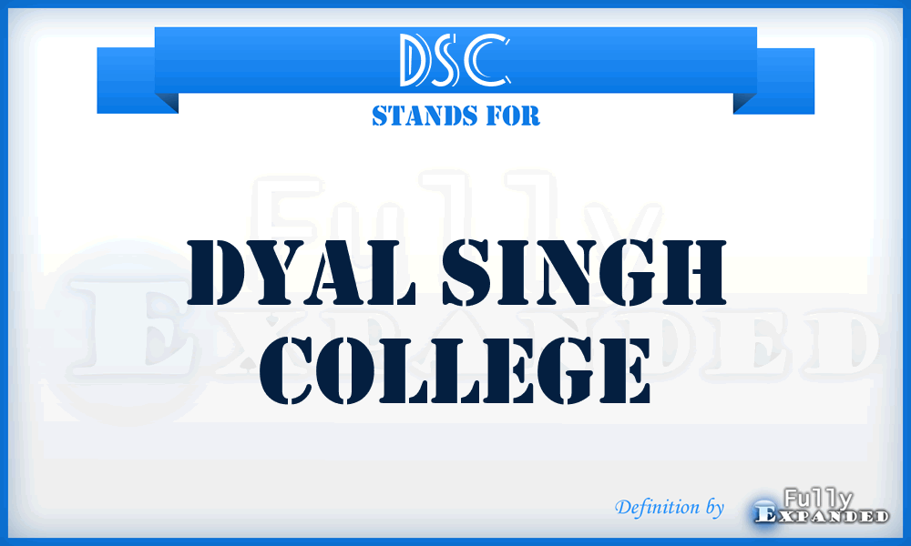 DSC - Dyal Singh College