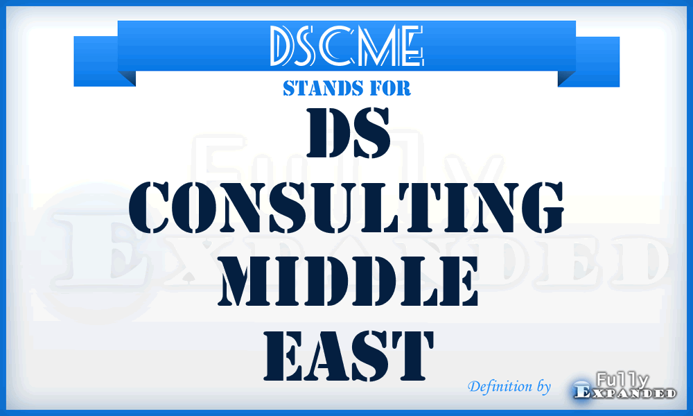 DSCME - DS Consulting Middle East