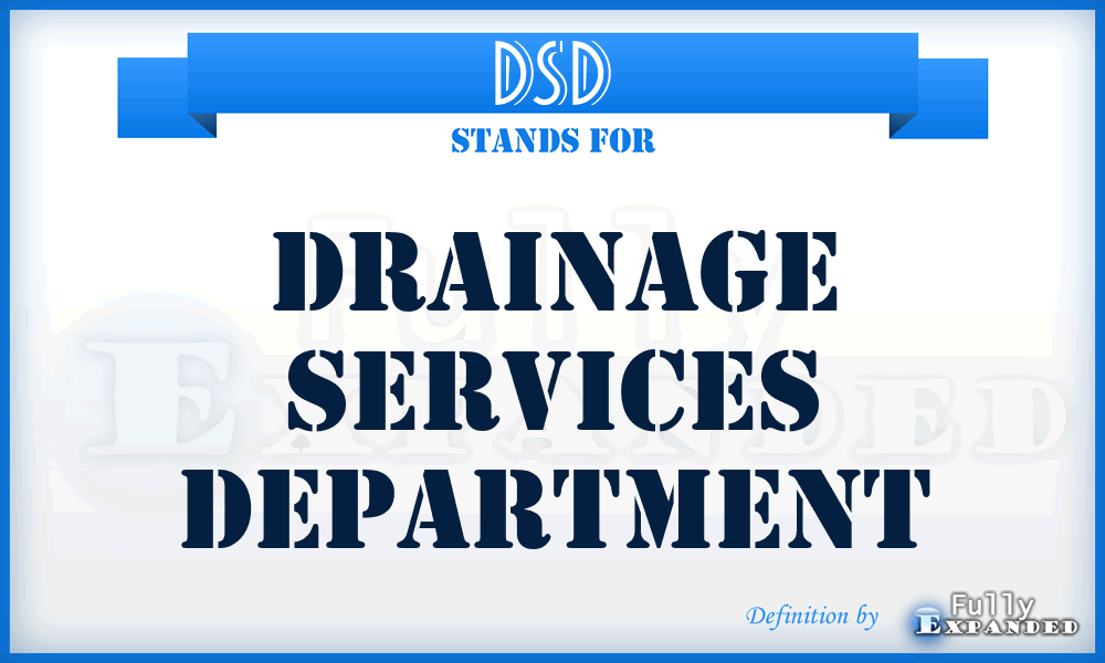 DSD - Drainage Services Department