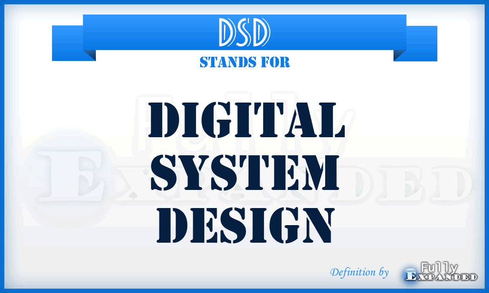 DSD - digital system design