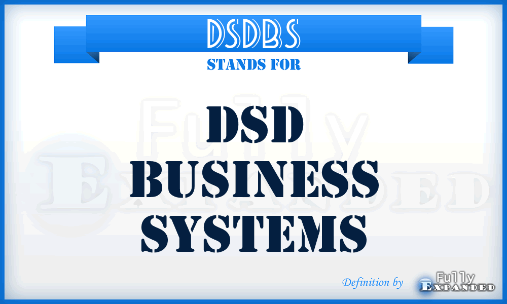 DSDBS - DSD Business Systems