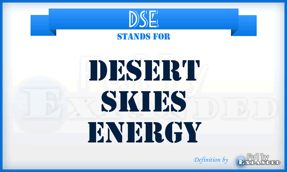 DSE - Desert Skies Energy