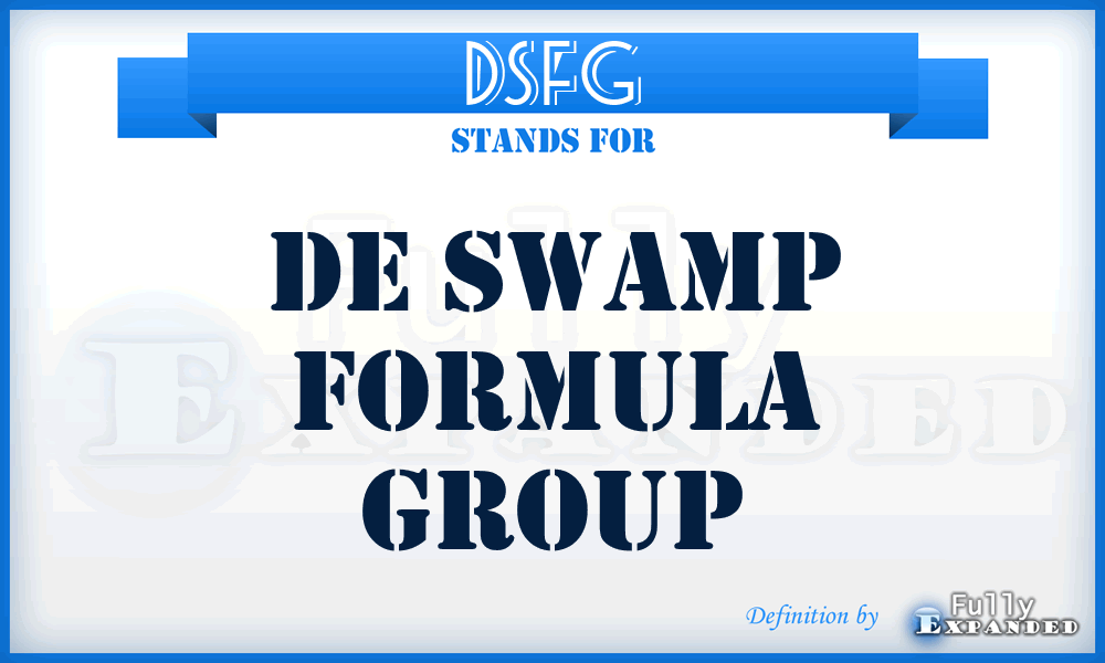 DSFG - De Swamp Formula Group
