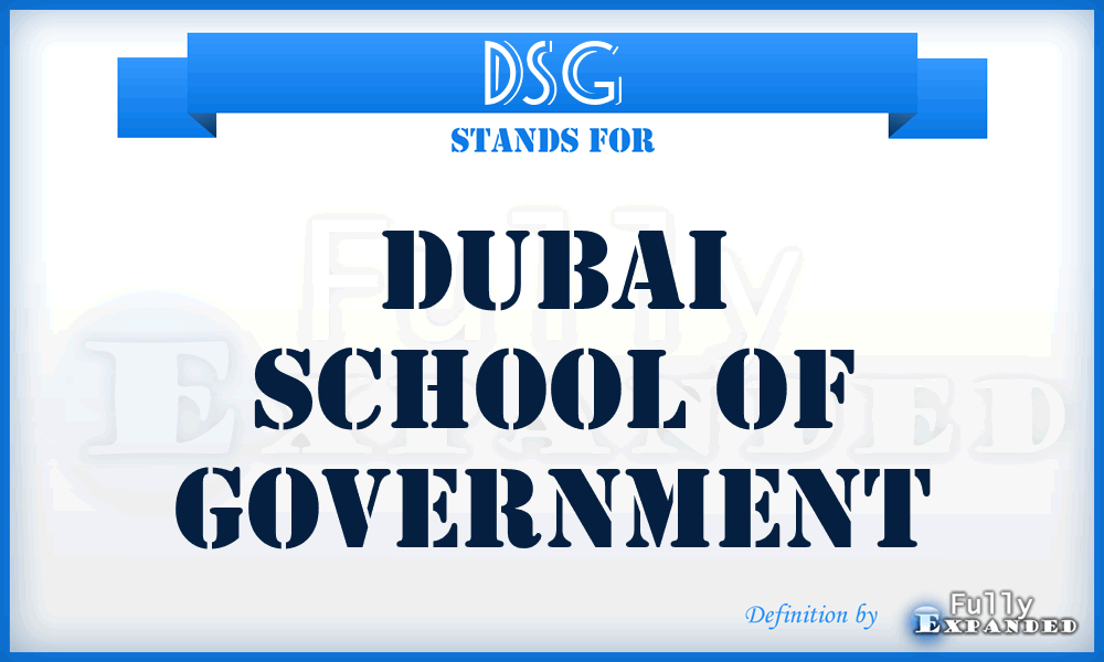 DSG - Dubai School of Government