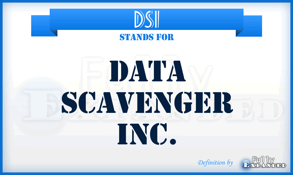 DSI - Data Scavenger Inc.