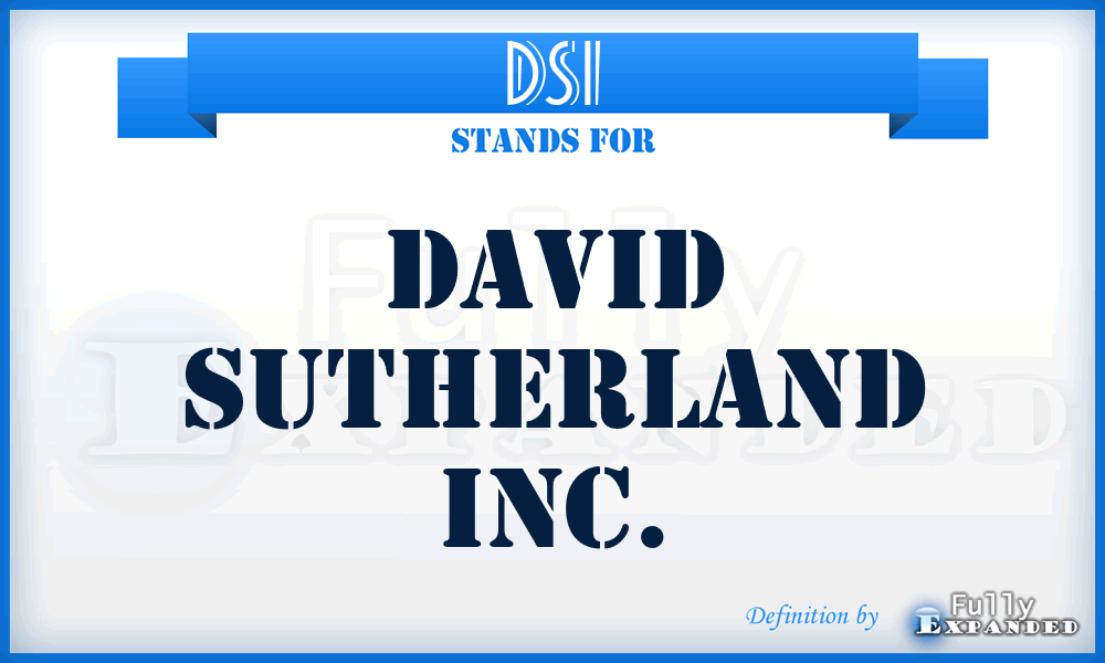 DSI - David Sutherland Inc.